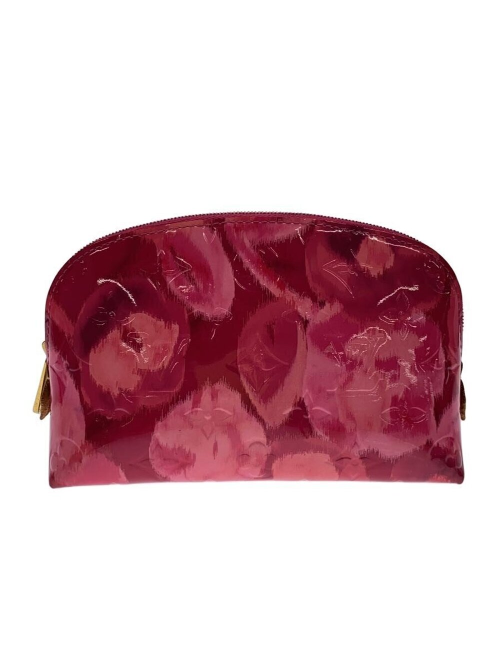 LOUIS VUITTON Pochette Cosmtique Monogram Vernis Ikat Flower Enamel RED